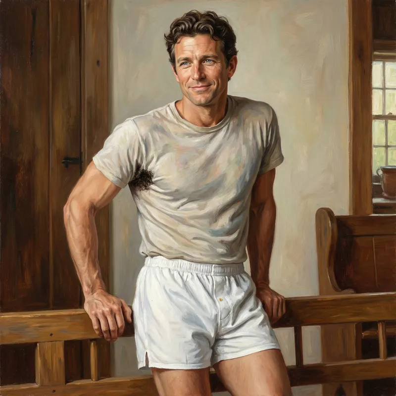 Realistic Paul Mescal in Boxer Shorts and Armpit Hairs