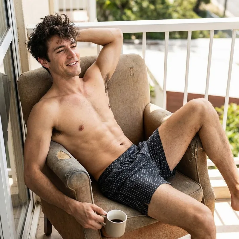 Paul Mescal with Armpit Hairs in Boxer Shorts