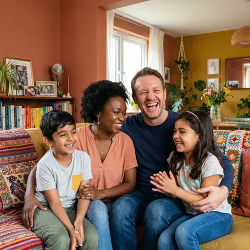 Happy Family Laughing Together | Joyful Living