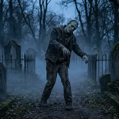 Terrifying Zombie Illustration - Spooky Undead Creature Artwork