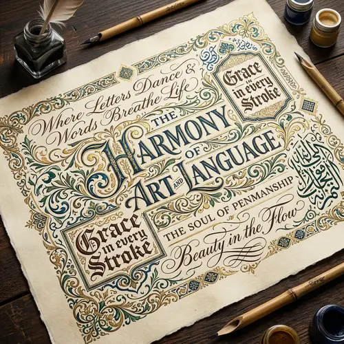 Intricate & High-Quality Calligraphy Patterns | Art & Language Blend