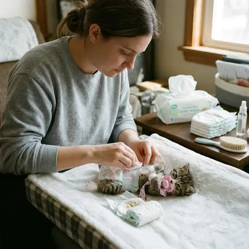 Caring for a Newborn Kitten: Diaper Changes and Care Tips