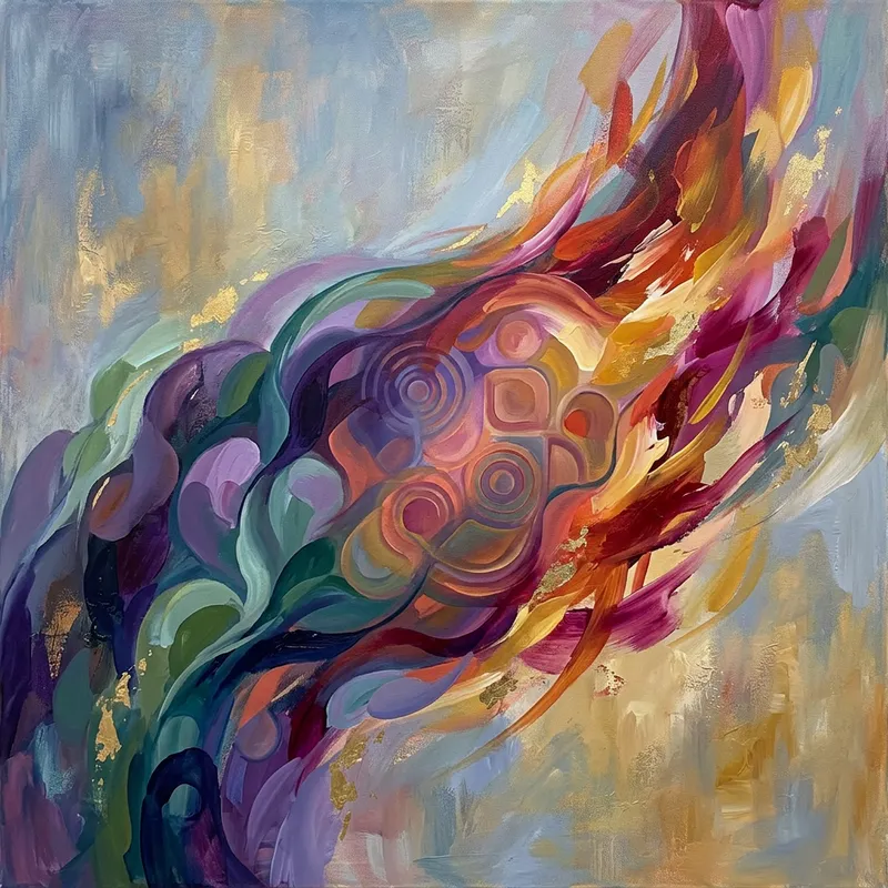 Abstract Same-Sex Love Artwork | Emotional LGBTQ Painting