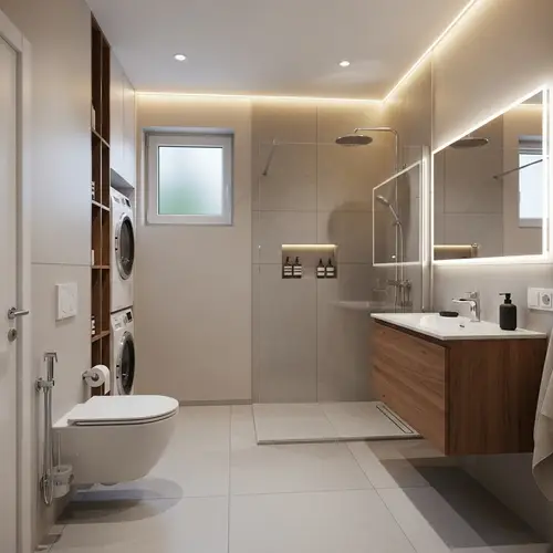 Modern 10m2 Bathroom with Italian Shower Design