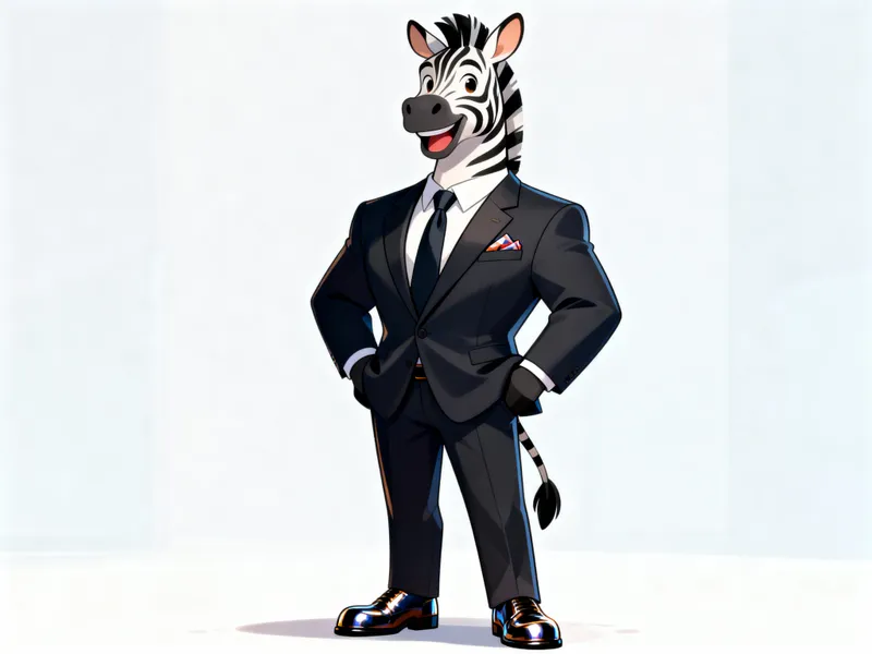 Cheerful Business Zebra: A Friendly Professional Cheerful Business Zebra: A Friendly Professional