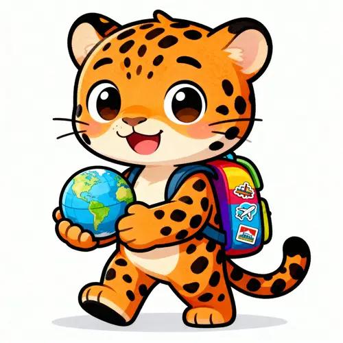 Adventurous Jaguar Mascot: Explore the World