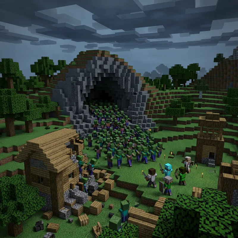 Survive the Minecraft Zombie Apocalypse - Conquer the Horde