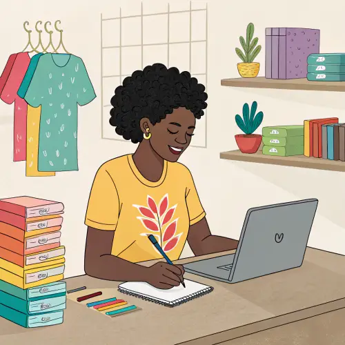 Custom Notebooks & T-Shirts by Confident Artist