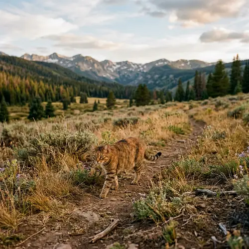 Cat Wandering in the Wilderness - Explore the Great Outdoors