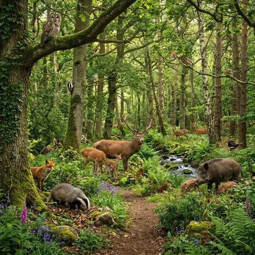 Explore the Lush Forest with Wildlife