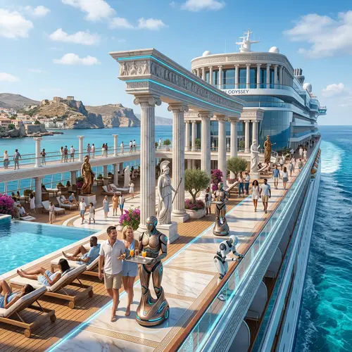Luxurious Futuristic Greek Cruise Ship Experience