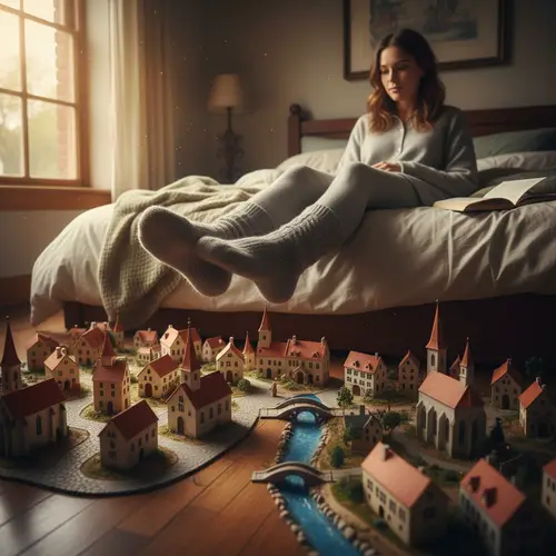 Whimsical Miniature City: A Serene Perspective
