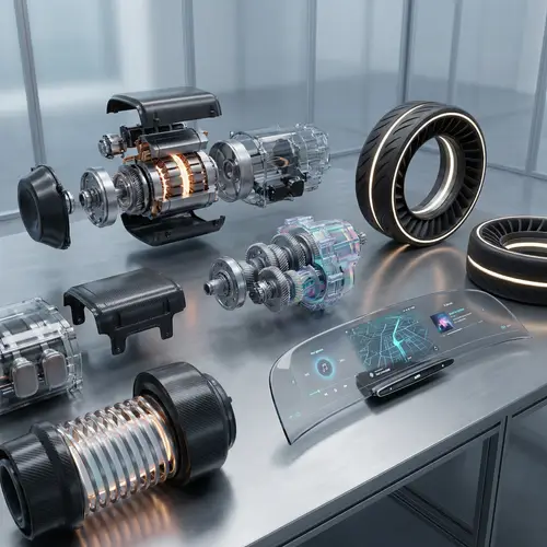 Futuristic Automotive Components | Advanced Technology Display