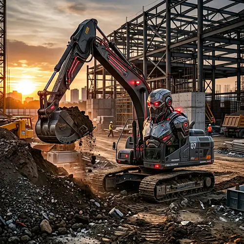 T8000 Construction Excavator | Futuristic Robotic Design