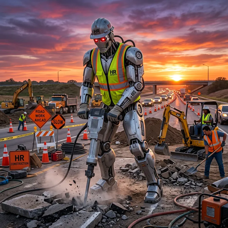 T8000 Terminator on Highway Construction Job Site T8000 Terminator on Highway Construction Job Site