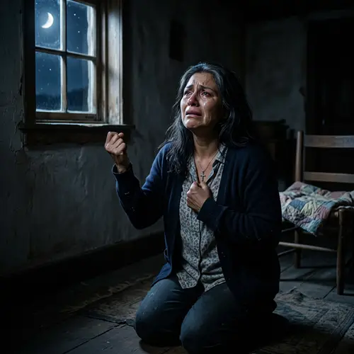 Hispanic Woman in Despair | Emotional Scene Depiction