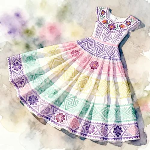 Pastel Mola Designs for Princess-Cut Dresses