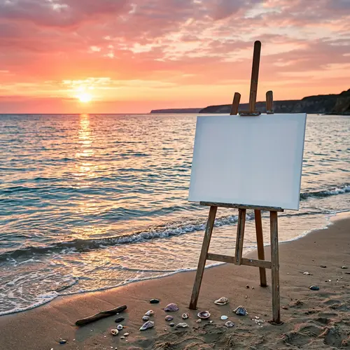 Tranquil Sea Sunset with Canvas | Phone Wallpaper