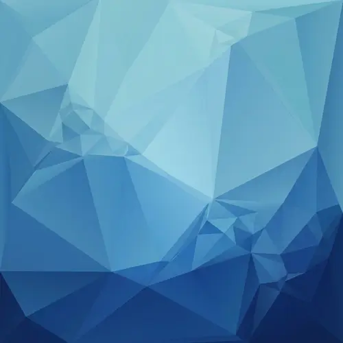 Blue Geometric Low-Poly Abstract Image