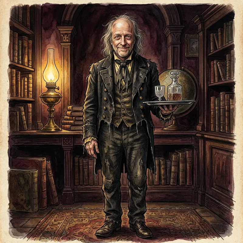 Victorian Butler Portrait: Chris Elliott Inspired Art