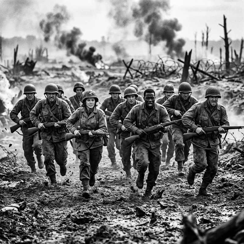 Epic Black and White War Photography | Soldiers in Action, Canon EOS-1D X Mark II