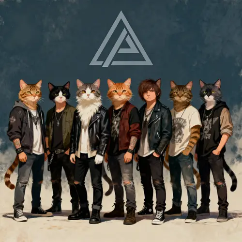Anthropomorphic Cats Inspired by Linkin Park
