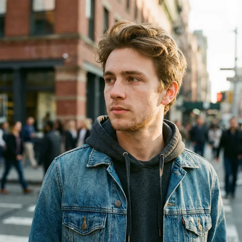 Hyper-Realistic Portrait of a 20-Year-Old Male