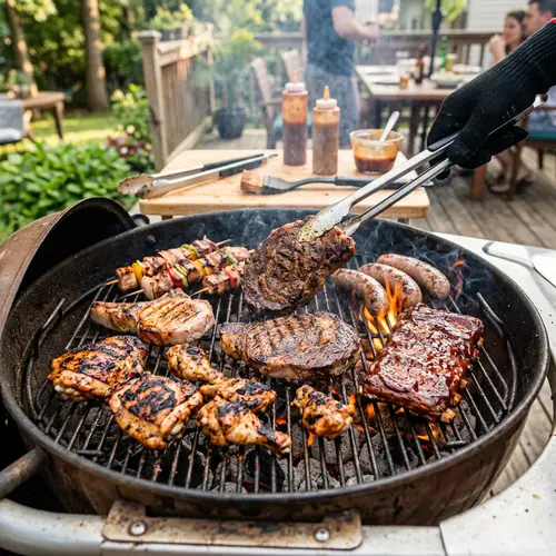 Grilled Chicken, Pork, and Beef Images