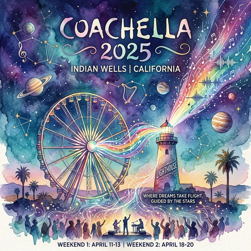 Coachella 2025 Poster: A Cosmic Music Journey