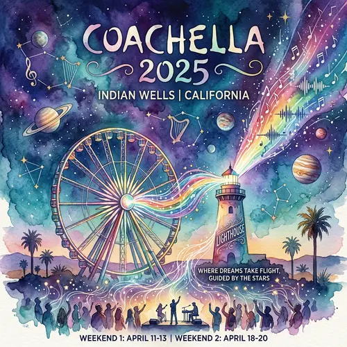 Coachella 2025 Poster: A Cosmic Music Journey