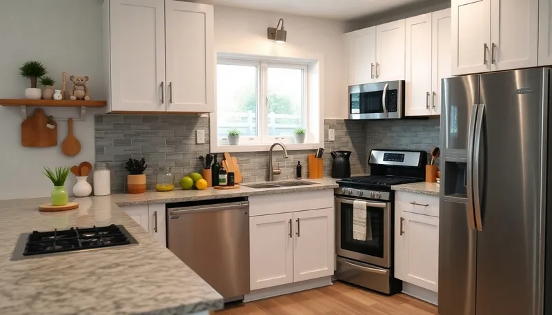 Modern Residential Kitchen with Clean Energy Solutions