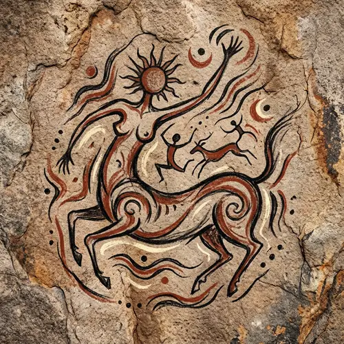 Ancient & Vitalistic Simple Drawing