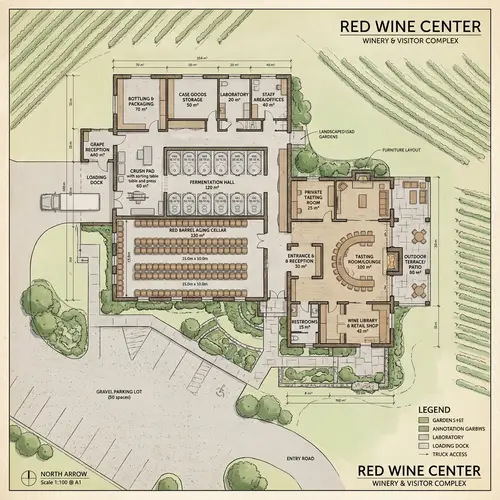 Red Wine Center Plans and Designs