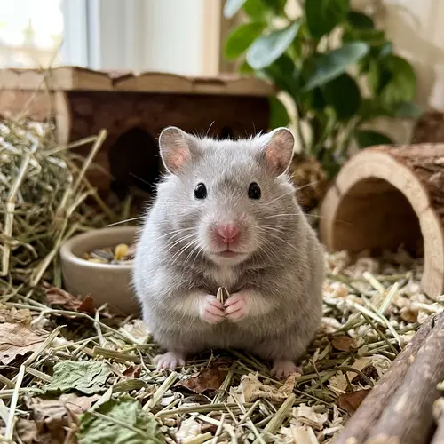 Cute Light Grey Hamster - Adorable Pets
