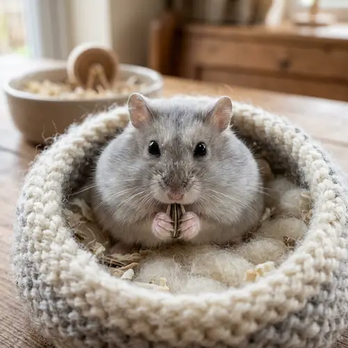Cute Grey Hamster - Adorable Pet Photos