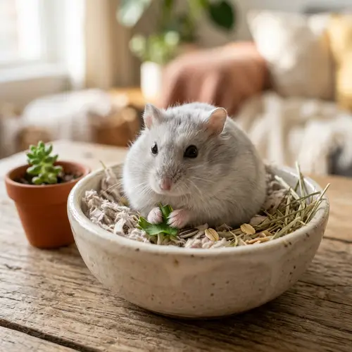 Adorable Light Grey Hamster | Cute Pet Photos