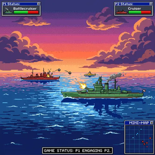 Battleship Sea Hunt: Exciting P2P Pixel Art Game