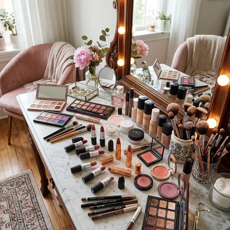 Stunning Makeup Collection: Lipsticks, Eyeshadows, Foundations