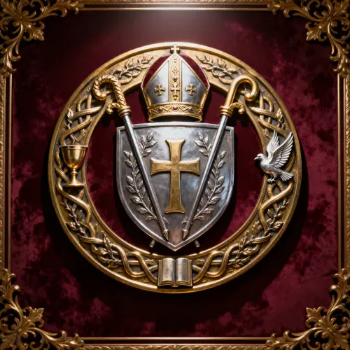 Realistic Episcopal Shield Design