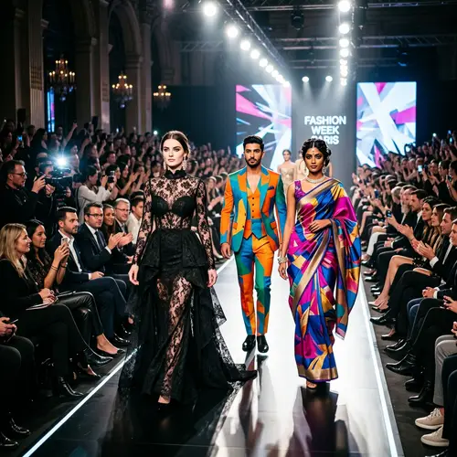 High Fashion Runway Showcase at Prestigious Fashion Week