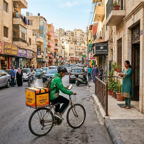 Food Delivery: Middle-Eastern Boy on Bike Brings Delicious Meals