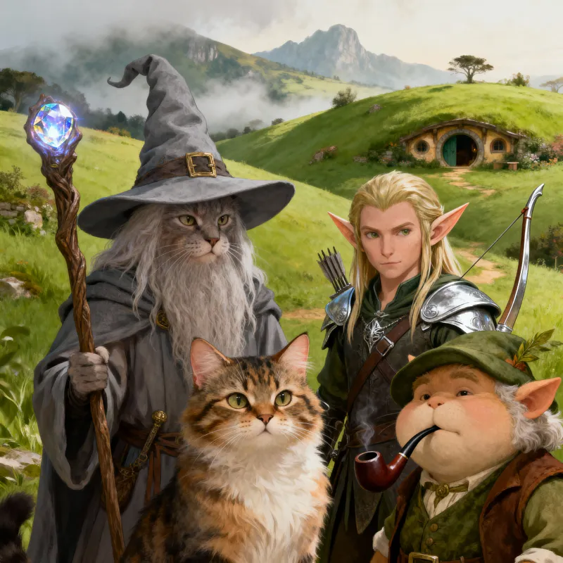 Cats from Lord of the Rings: Mythical Companions