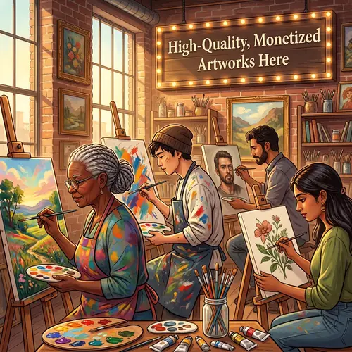 Diverse Artists Create Masterpieces | High-Quality Artworks