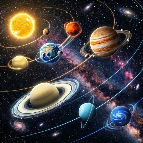 Celestial Dance of Solar System Planets