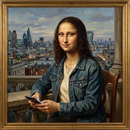 Modern Mona Lisa Oil Painting in Late Renaissance Style