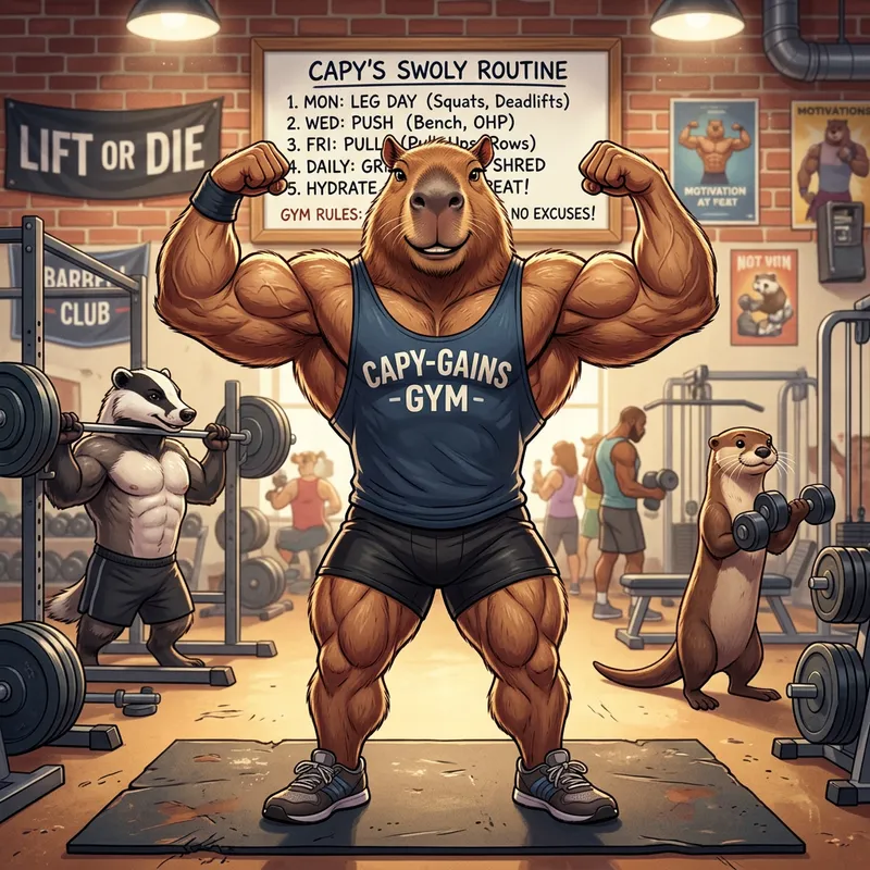 Strong Capybara Fitness: Gym Workout Routine