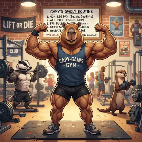 Strong Capybara Fitness: Gym Workout Routine
