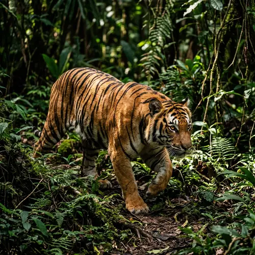 Fierce Tiger in Dense Jungle - Wildlife Photography