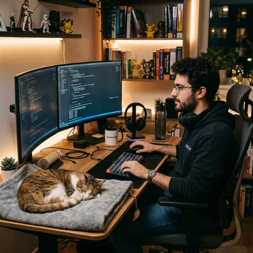 Programmer and Cat: A Unique Bond
