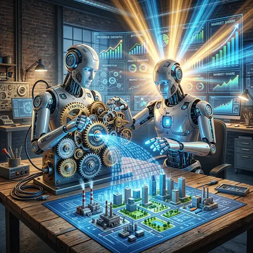 AI Technology Optimizing Business Plan | Corporate Zone Visualization